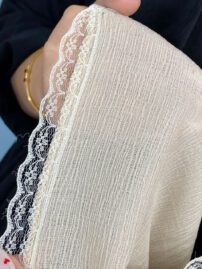 شال نخی لبه توری