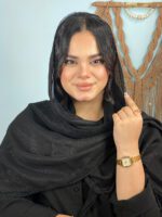شال نخی لبه تور زنانه