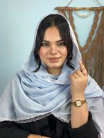 شال نخی لبه توری