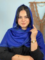 شال نخی لبه تور زنانه
