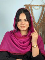 شال نخی لبه تور زنانه