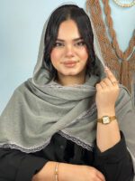 شال نخی لبه توری