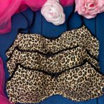 سوتین نخ پنبه طرح پلنگی