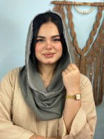شال رینگی لبه تور نخی