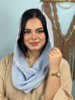شال رینگی لبه تور نخی