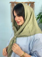 روسری نخی تک رنگ زنانه مادام بلا