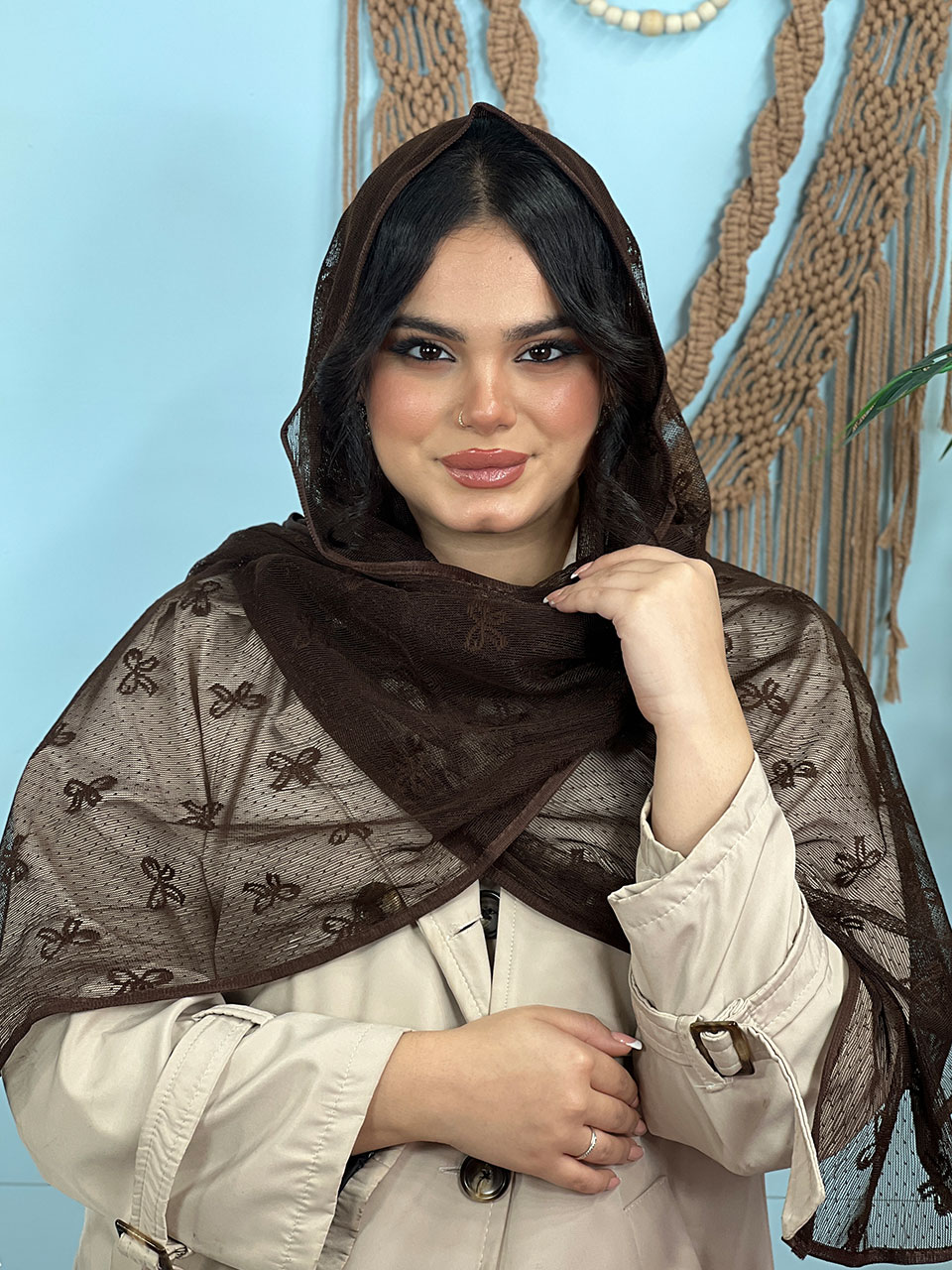 شال توری پاپیون