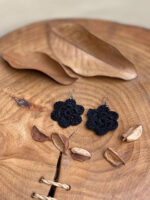 گوشواره دست بافت رافیا