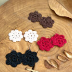 گوشواره دست بافت رافیا