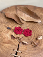 گوشواره دست بافت رافیا