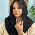 شال مشکی دور عدسی