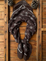 مینی اسکارف نخی قهوه ای