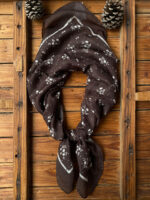 مینی اسکارف نخی قهوه ای