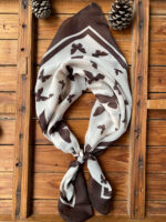 مینی اسکارف نخی قهوه ای