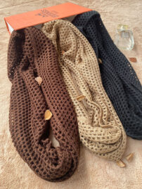 شال رینگی کتان پنبه ای