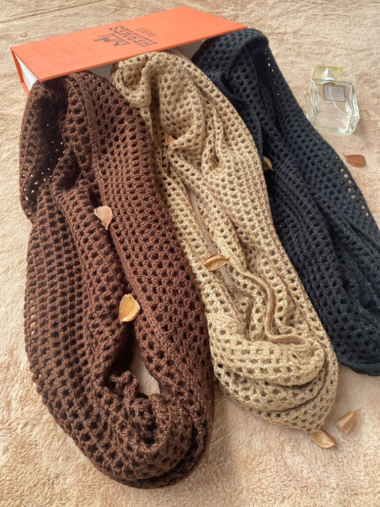 شال رینگی کتان پنبه ای