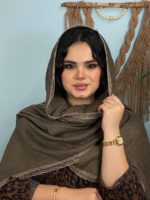 شال نخی دختی زنانه دور تور