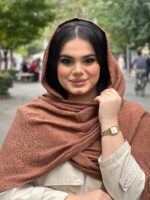 شال نخی برشکا تک رنگ