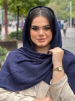 شال نخی برشکا تک رنگ