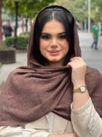 شال نخی برشکا تک رنگ