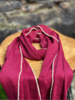 شال سیا اسکارف نواردار مجلسی