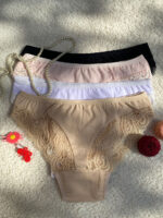 شورت زنانه نخ پنبه بغل دانتل