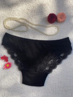 شورت زنانه نخ پنبه بغل دانتل