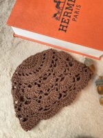 کلاه مکرومه دست بافت خاتون