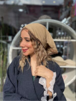 روسری سه گوش لبه توری