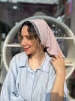 روسری سه گوش لبه توری رها