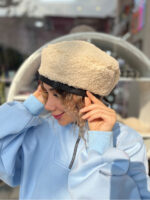 کلاه برت چرم دخترانه