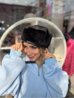 کلاه برت چرم دخترانه