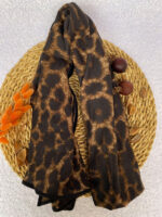 شال مخمل موهر پاییزه طرح پلنگی