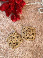 گوشواره کتان پنبه ای