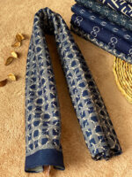 شال موهر مخمل سرمه ای