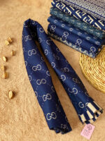 شال موهر مخمل سرمه ای