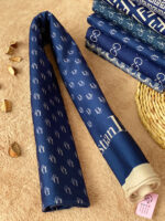 شال موهر مخمل سرمه ای