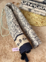 شال موهر مخمل کرم مشکی مادام بلا رشت