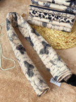 شال موهر مخمل کرم مشکی مادام بلا رشت