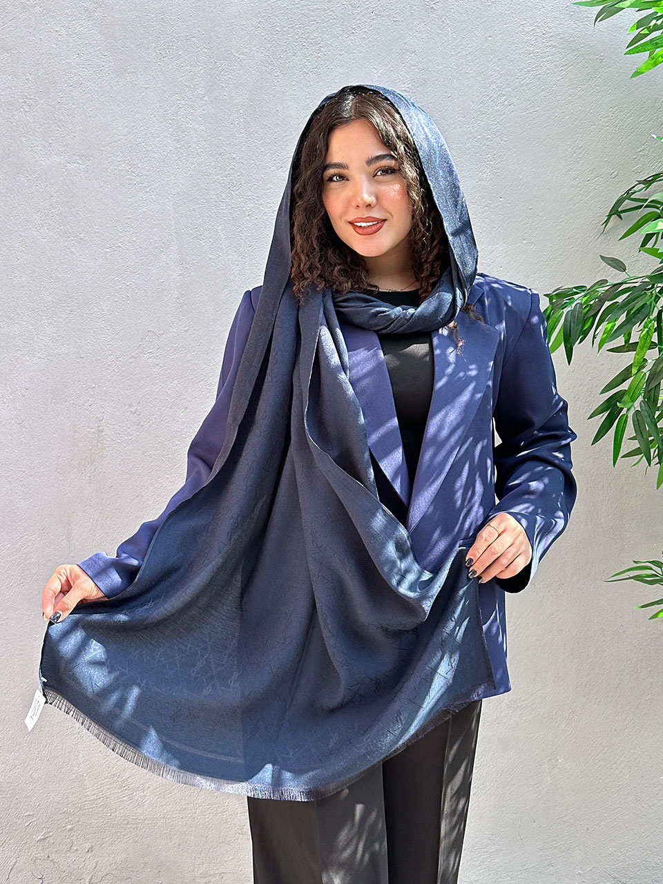 شال میکس سرمه ای مادام بلا