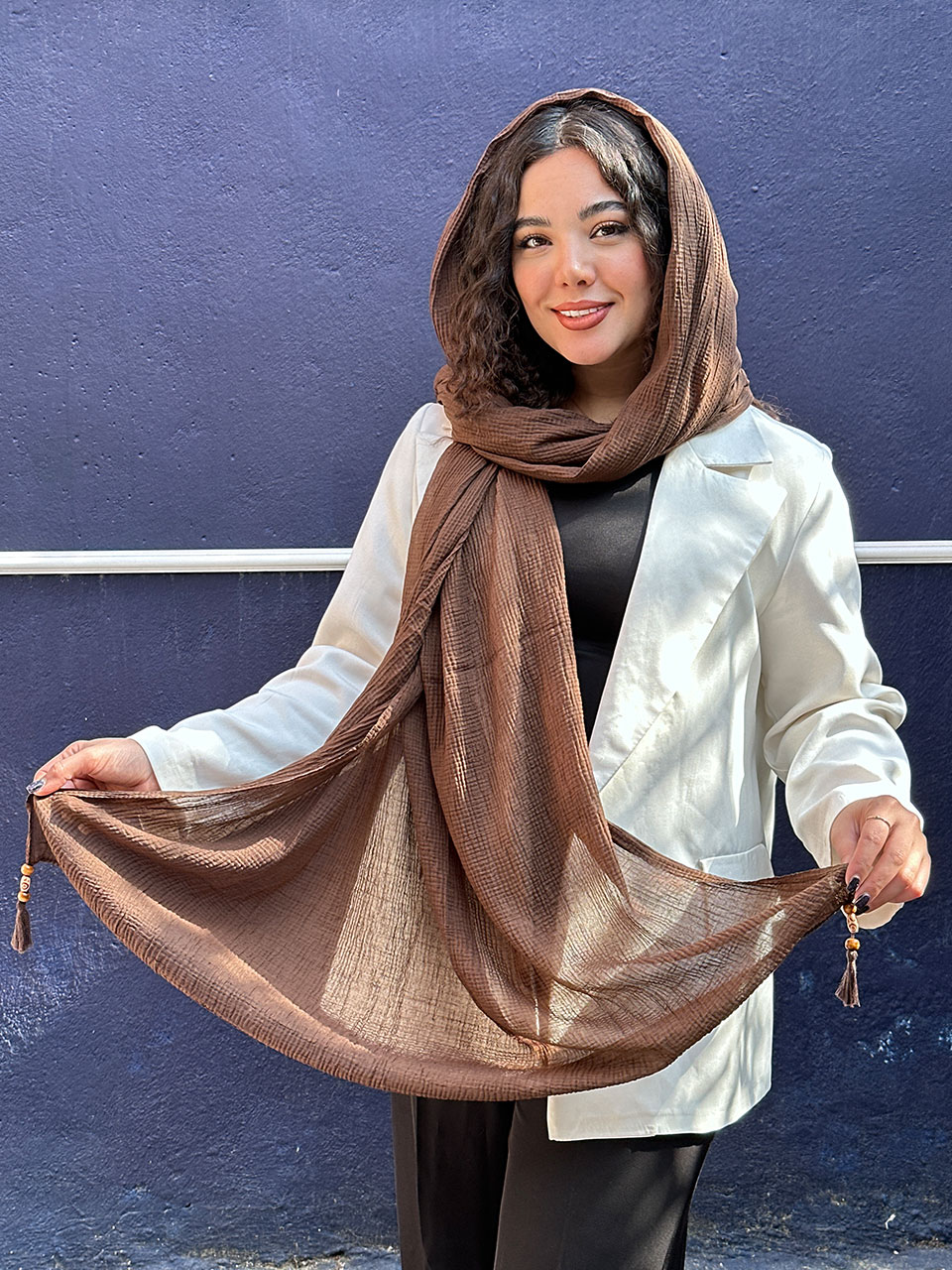 شال نخی سبک برشکا