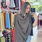 شال ژاکارد قهوه ای 6659