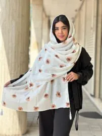 شال نخی شقایق شال و روسری مادام بلا