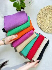 شال پلیسه نخی صادراتی شال و روسری مادام بلا