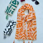 شال نخی رنگی طرحدار مادام بلا