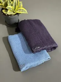 شال پلیسه نخی شاین زنانه تک رنگ مادام بلا