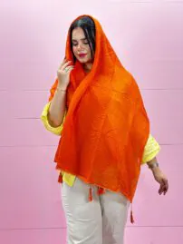 شال پلیسه منگوله دار زنانه