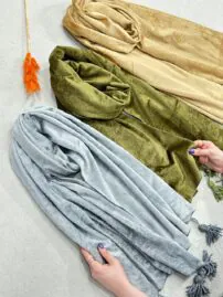 شال محمل موهر زنانه نگین دار مادام بلا