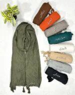 شال نخی وارداتی پلیسه شال و روسری مادام بلا