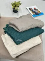 شال نخی وارداتی پلیسه شال و روسری مادام بلا